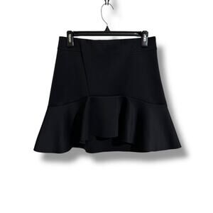 Women’s Guess brand Black Ruffled Mini Skirt high low Fit and Flare medium